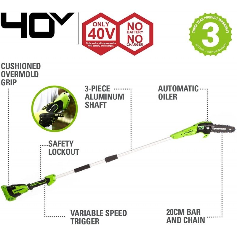 Greundworks 40 volt Akku Takkundzaag op steel G40PSF- G40PSFK2- G40PSFK4 - Bild 3