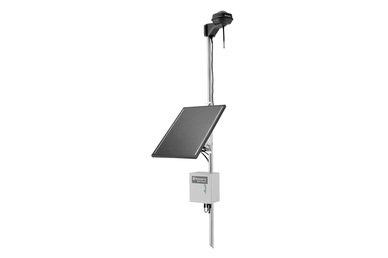 Husqvarna zonneLadegerätsysteem für EPOS® referundtiestation
