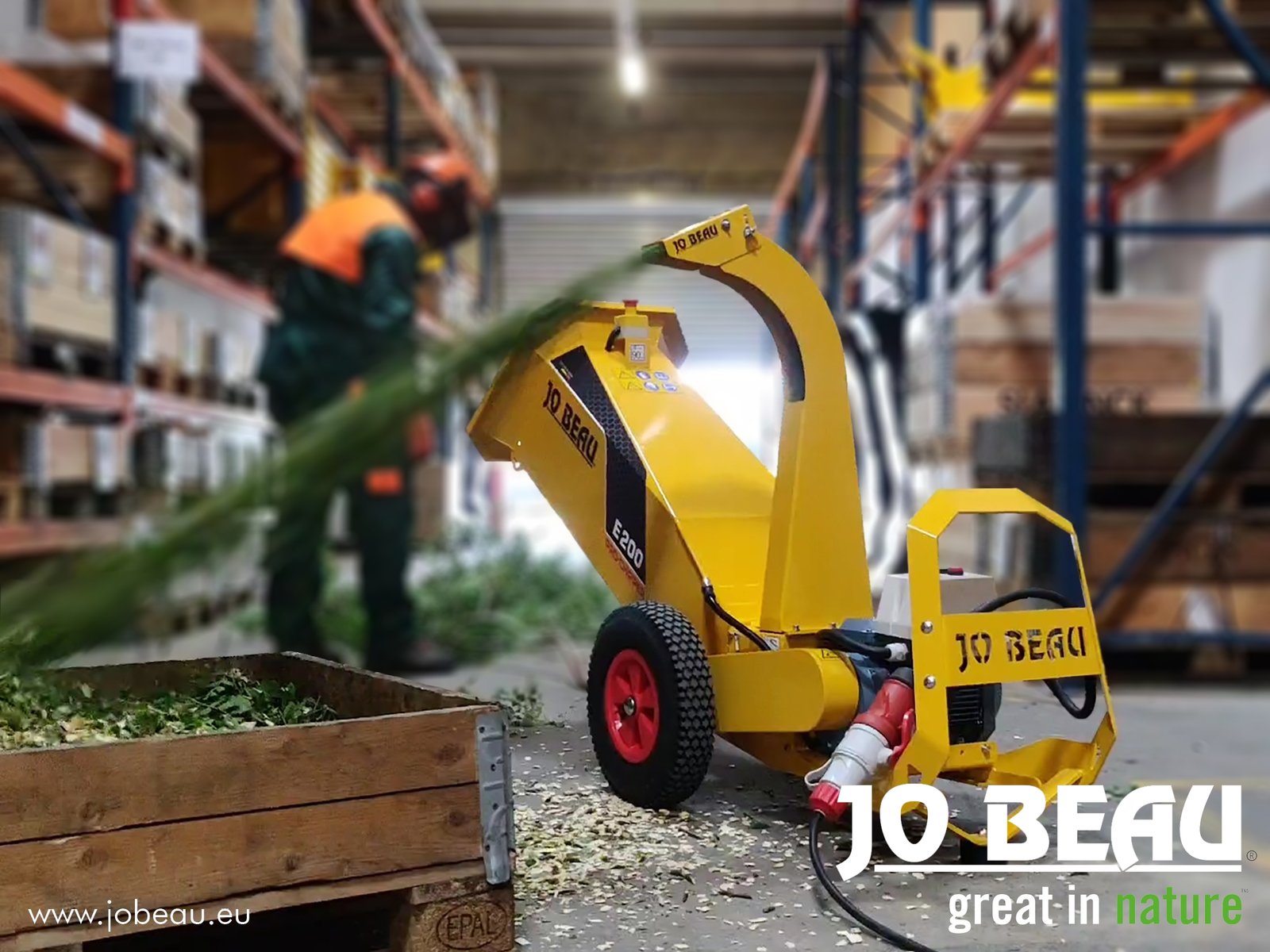 Jo Beau E200 Elektrische Häcksler / HoutSchredder 60mm - Bild 3